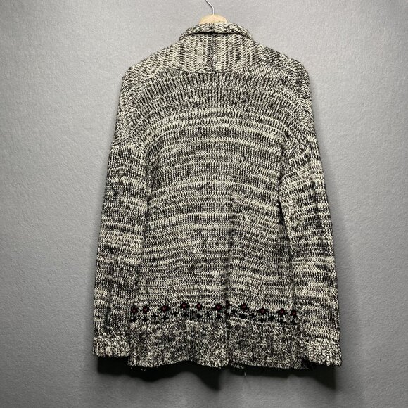 GapBody Womens XS/S Black & White Open Front Knit Cardigan - Picture 4 of 5